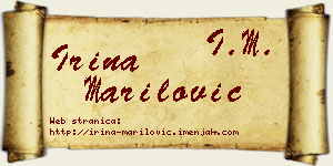 Irina Marilović vizit kartica